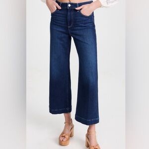 NWT Paige Anessa High Rise Wide Leg Jean Cropped Size 30 NEW